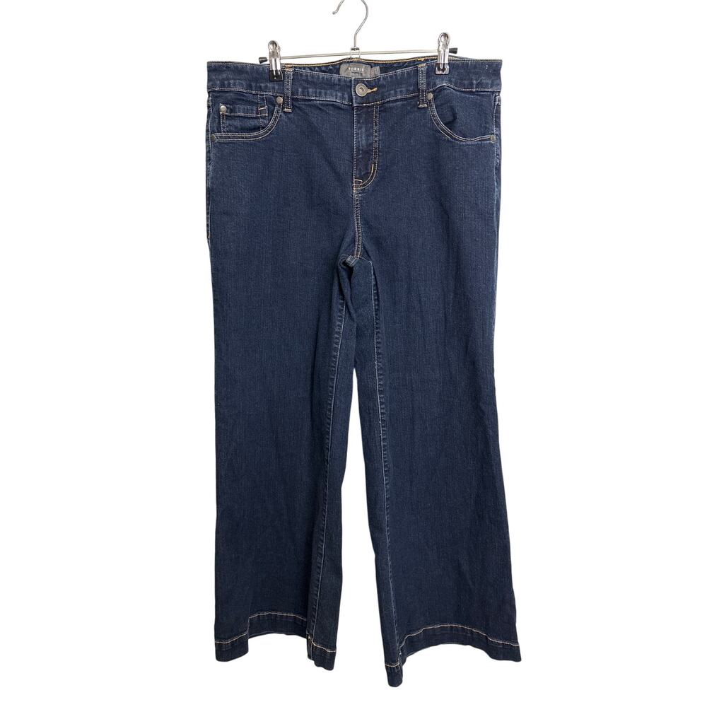 Torrid High Rise Wide Leg Jeans Womens 16S Dark Wash Denim Feel The Fit
